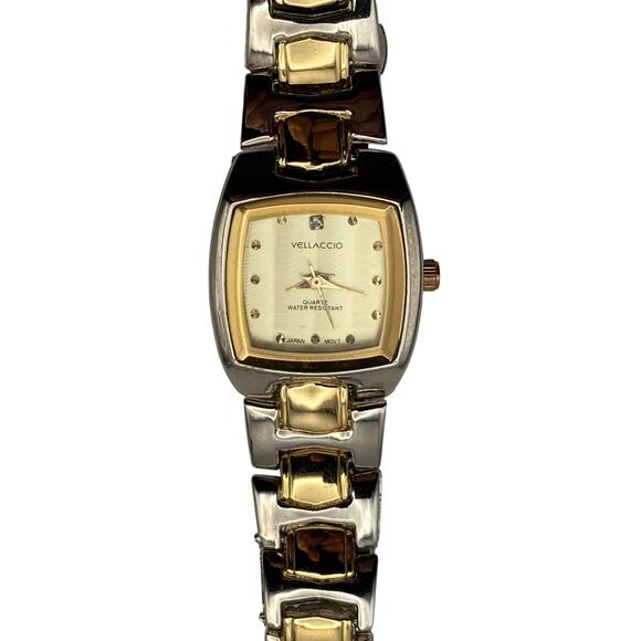 Stylish Vellaccio Women's Quartz Watch 23mm Gold and Silver Tones - New Battery - Picture 2 of 9